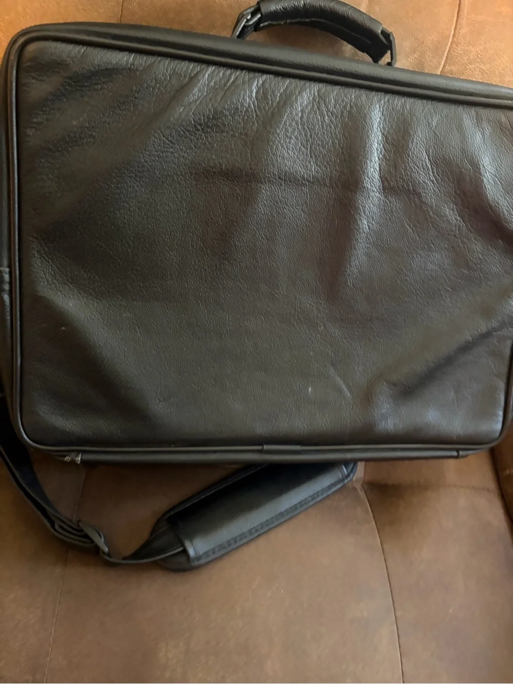 Men's👨🏻‍🦱Case-Tek Inc Chicago IL Black Leather Computer Briefcase💼17